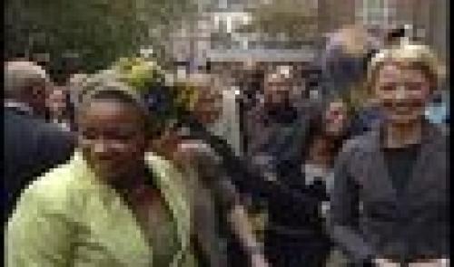 Madame Kabila en visite à Liège.